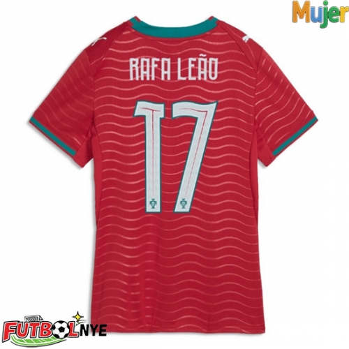 Camiseta Portugal Rafael Leao #17 Primera Equipación para mujer Mundial 2026 manga corta